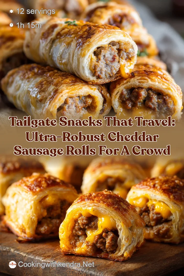 Tailgate snacks that travel: Ultra-robust Cheddar Sausage Rolls for a Crowd
