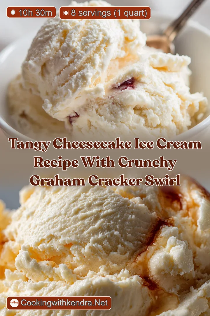 Tangy Cheesecake Ice Cream Recipe with Crunchy Graham Cracker Swirl