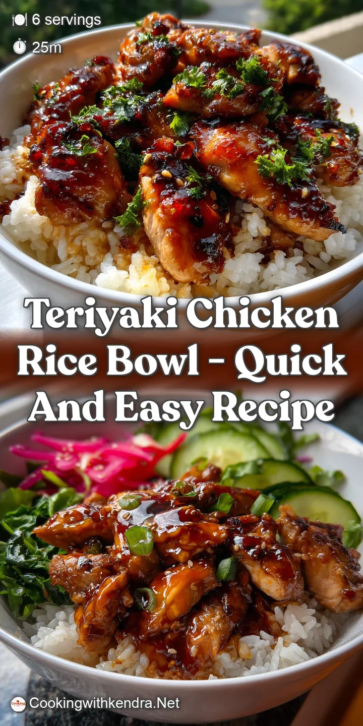 Teriyaki Chicken Rice Bowl - Quick and Easy Recipe