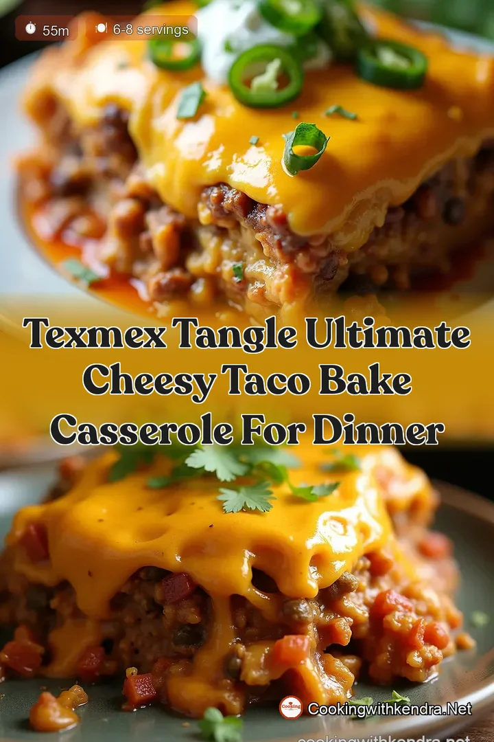 TexMex Tangle Ultimate Cheesy Taco Bake Casserole for Dinner