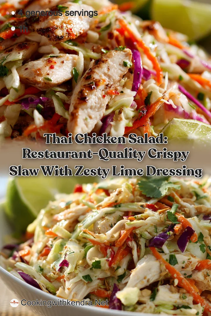 Thai Chicken Salad: Restaurant-Quality Crispy Slaw with Zesty Lime Dressing