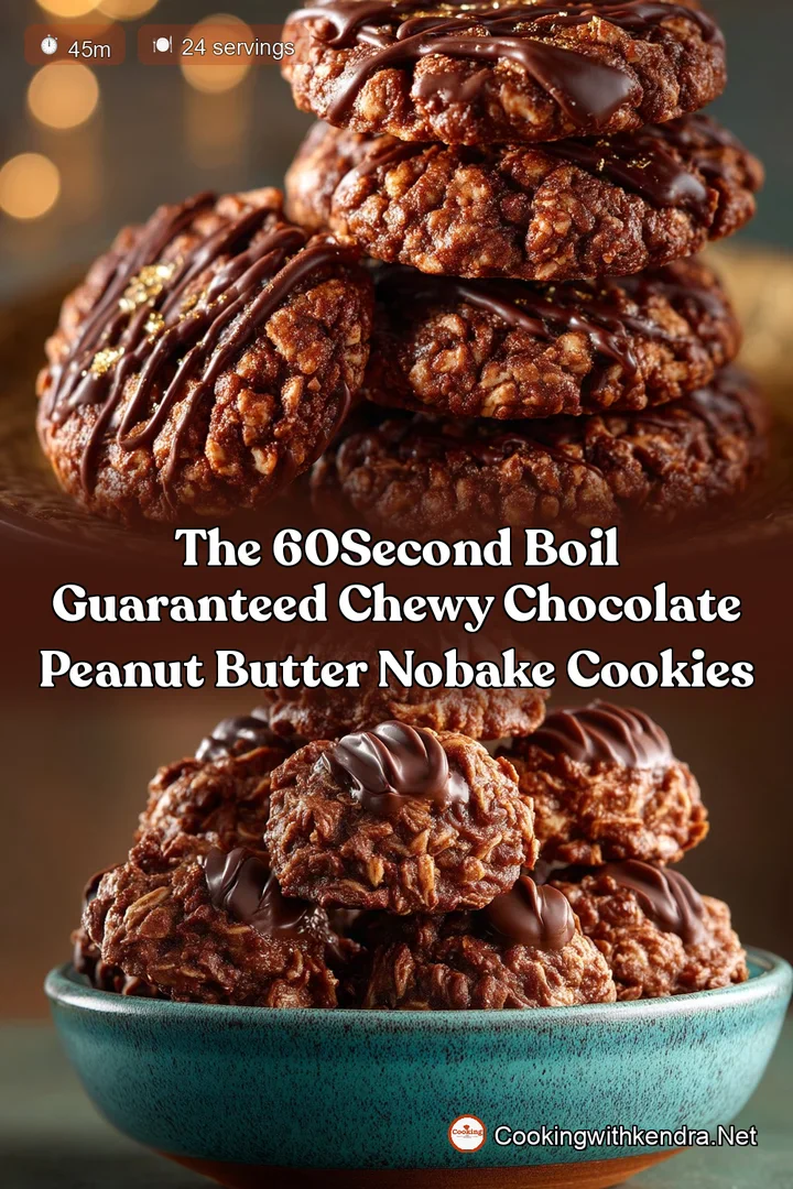 The 60Second Boil Guaranteed Chewy Chocolate Peanut Butter NoBake Cookies