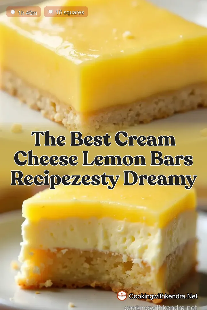 The Best Cream Cheese Lemon Bars RecipeZesty Dreamy