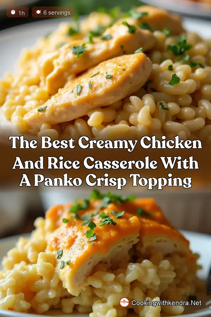 The Best Creamy Chicken and Rice Casserole with a Panko Crisp Topping
