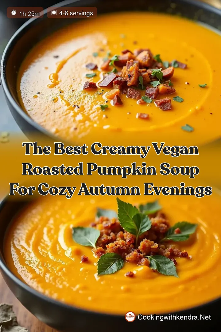 The Best Creamy Vegan Roasted Pumpkin Soup for Cozy Autumn Evenings