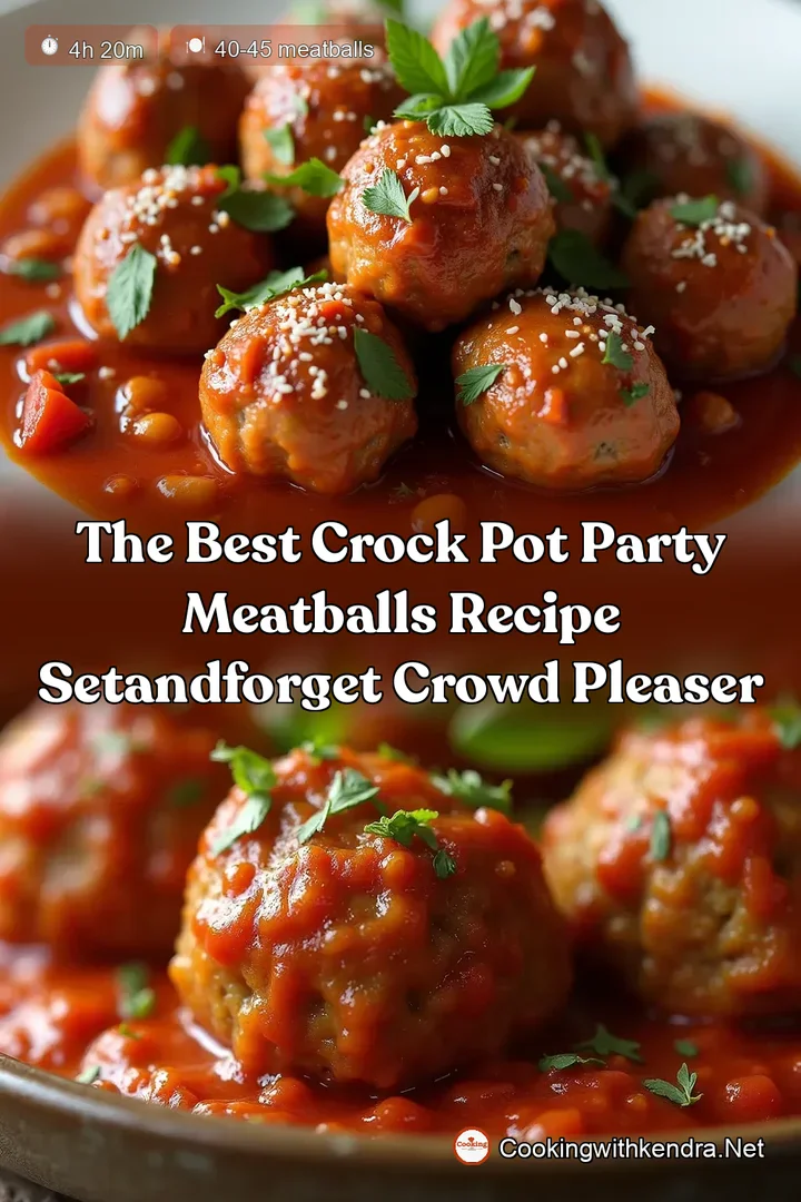 The Best Crock Pot Party Meatballs Recipe SetandForget Crowd Pleaser