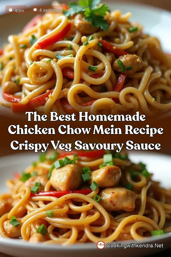 The Best Homemade Chicken Chow Mein Recipe Crispy Veg Savoury Sauce