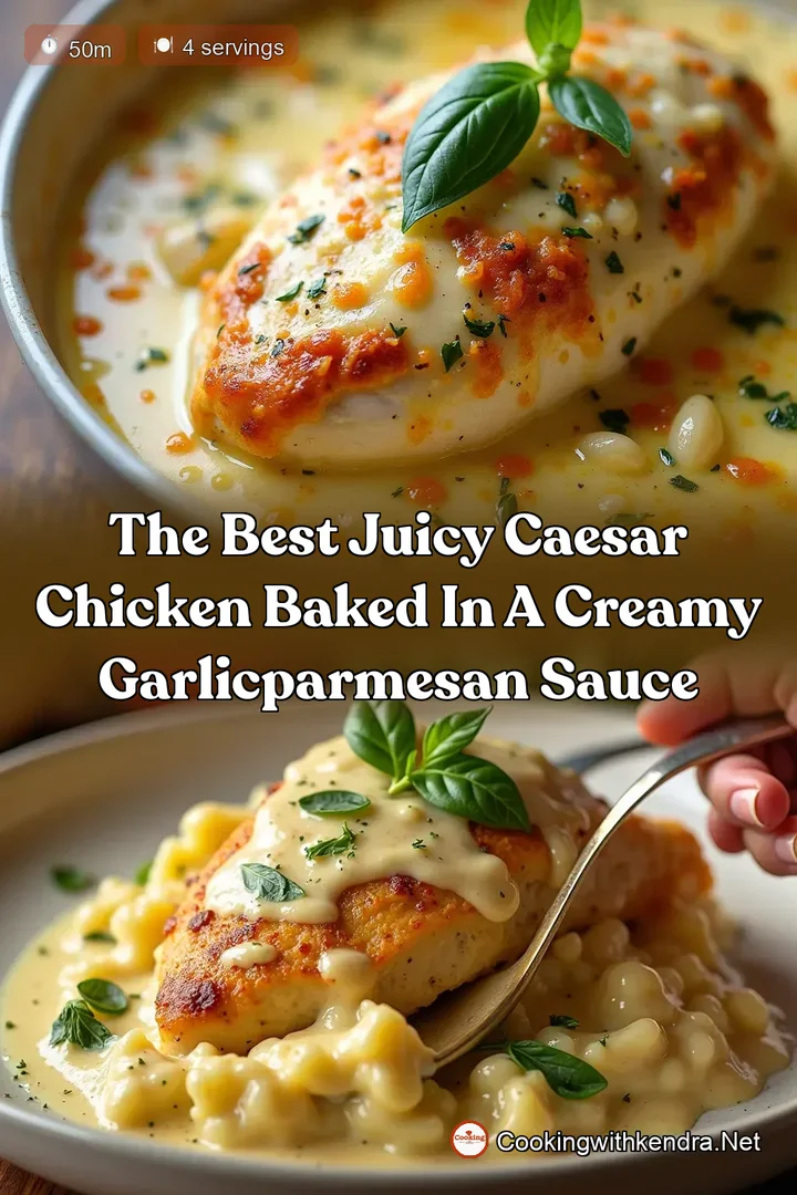 The Best Juicy Caesar Chicken Baked in a Creamy GarlicParmesan Sauce