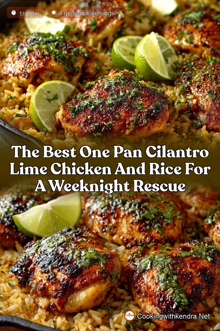 The Best One Pan Cilantro Lime Chicken and Rice for a Weeknight Rescue