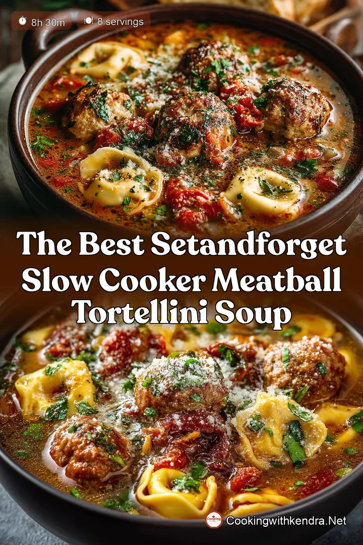 The Best SetandForget Slow Cooker Meatball Tortellini Soup