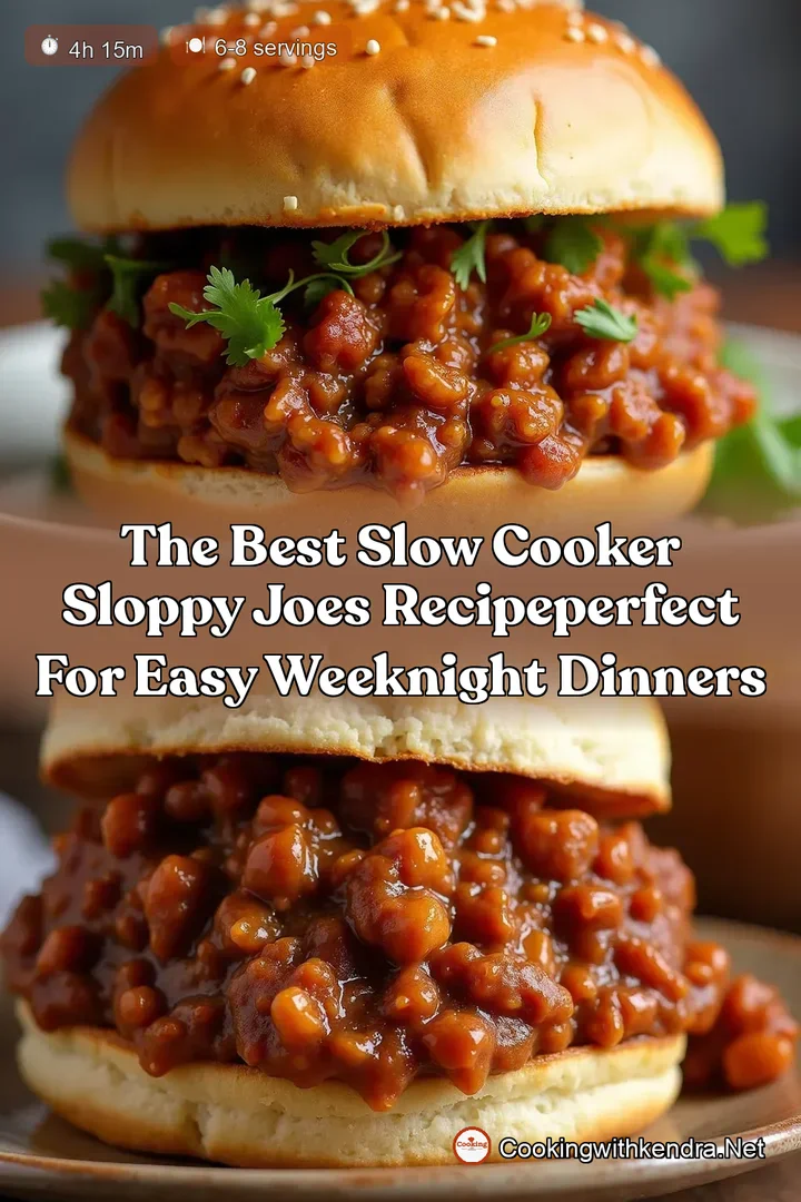 The Best Slow Cooker Sloppy Joes RecipePerfect for Easy Weeknight Dinners