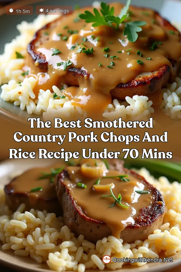 The Best Smothered Country Pork Chops and Rice Recipe Under 70 Mins