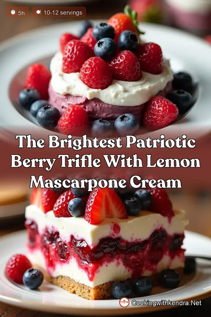 The Brightest Patriotic Berry Trifle with Lemon Mascarpone Cream