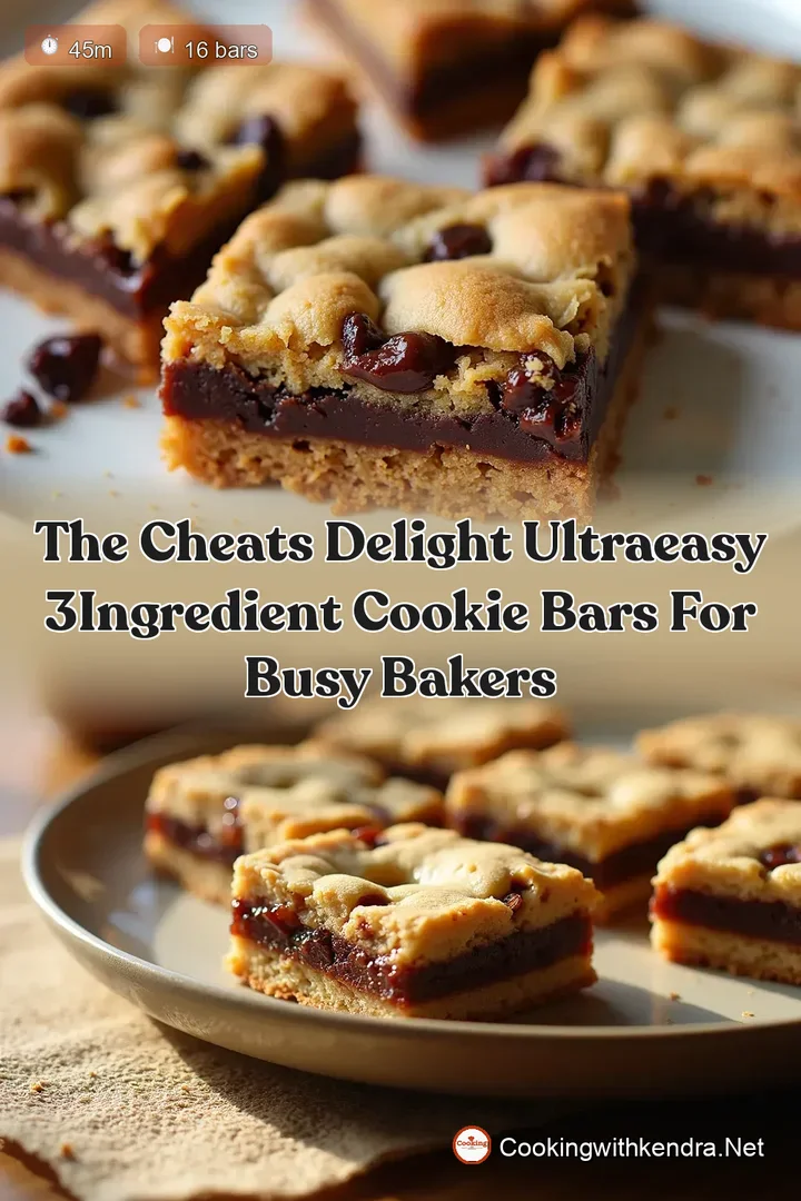 The Cheats Delight UltraEasy 3Ingredient Cookie Bars for Busy Bakers