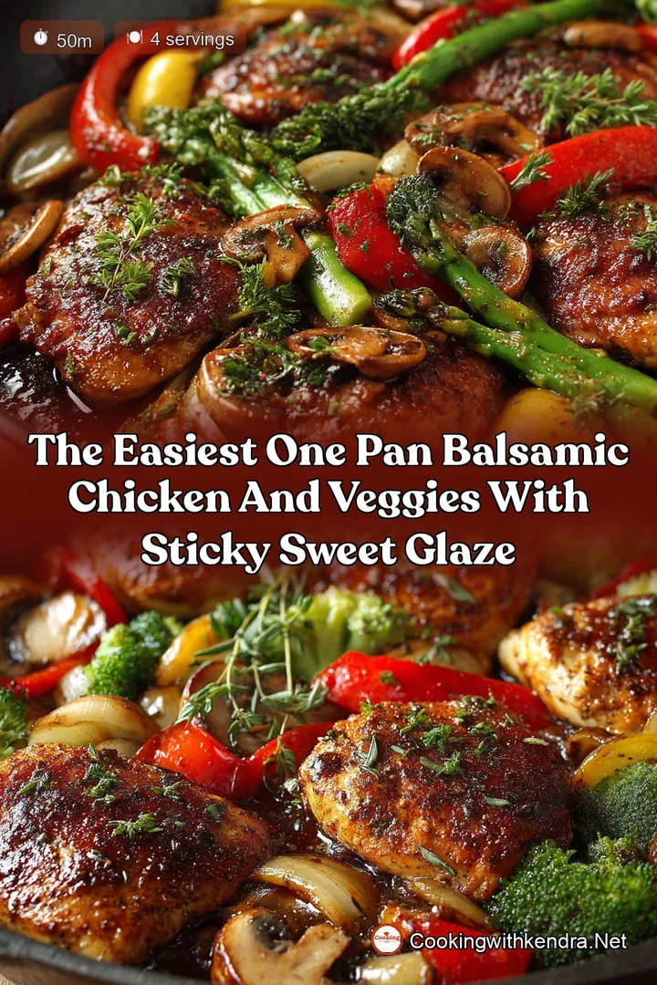 The Easiest One Pan Balsamic Chicken and Veggies with Sticky Sweet Glaze