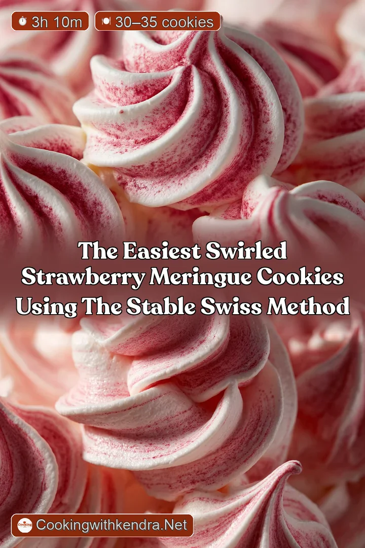 The Easiest Swirled Strawberry Meringue Cookies Using the Stable Swiss Method