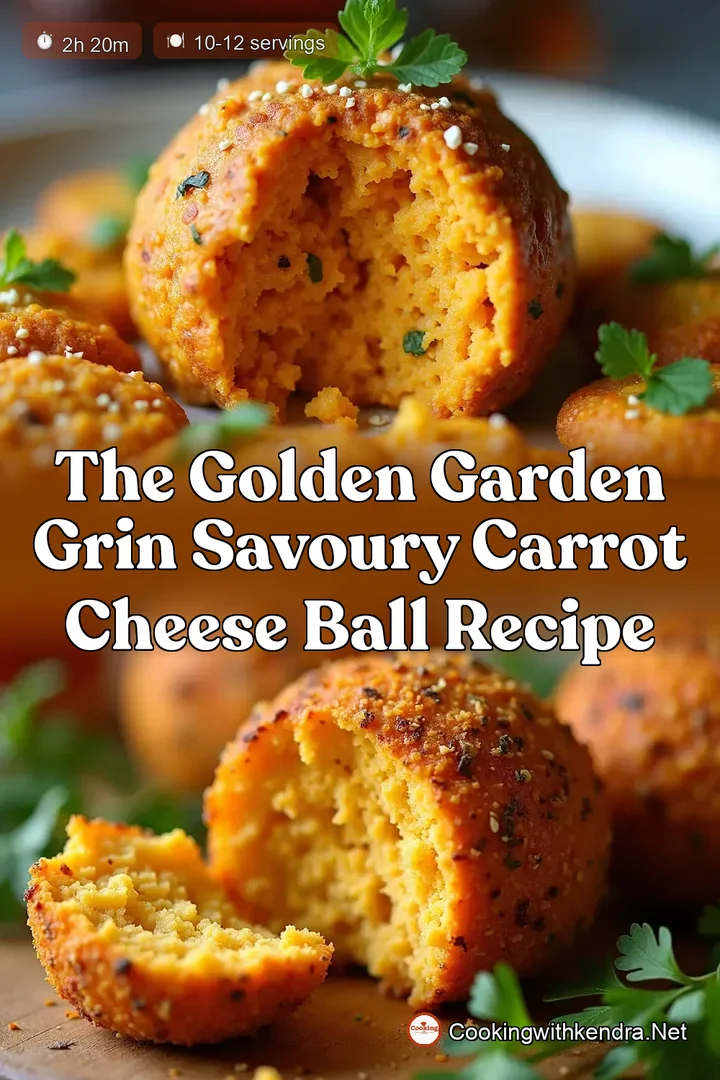 The Golden Garden Grin Savoury Carrot Cheese Ball Recipe