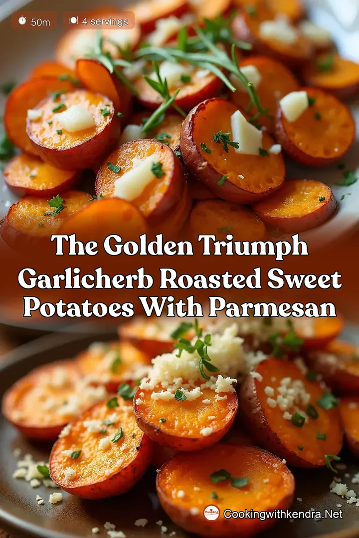The Golden Triumph GarlicHerb Roasted Sweet Potatoes with Parmesan