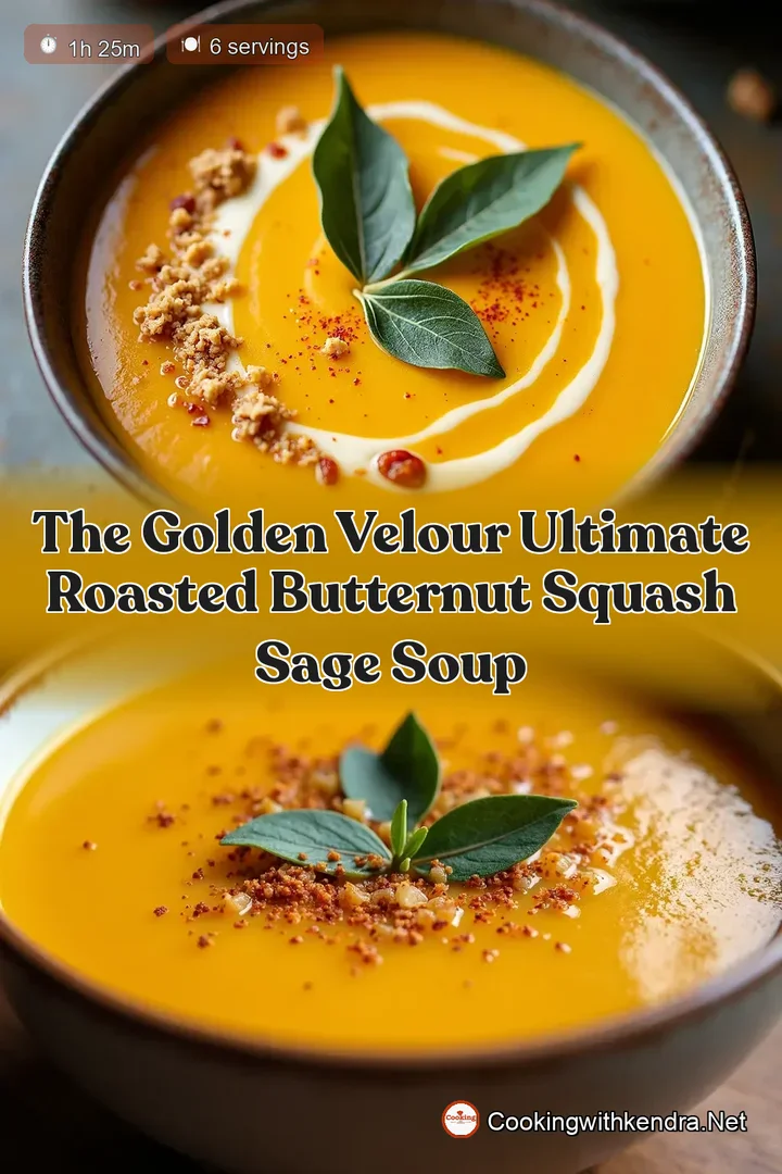 The Golden Velour Ultimate Roasted Butternut Squash Sage Soup