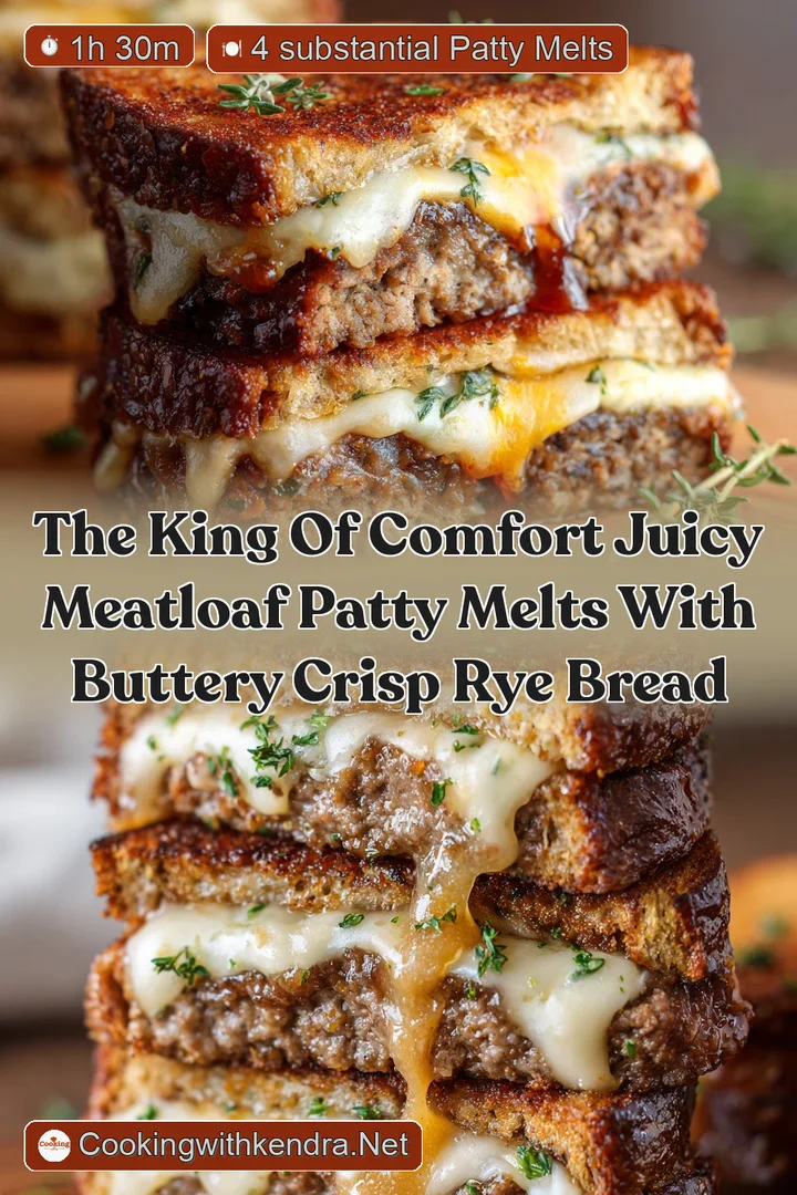 The King of Comfort Juicy Meatloaf Patty Melts with Buttery Crisp Rye Bread