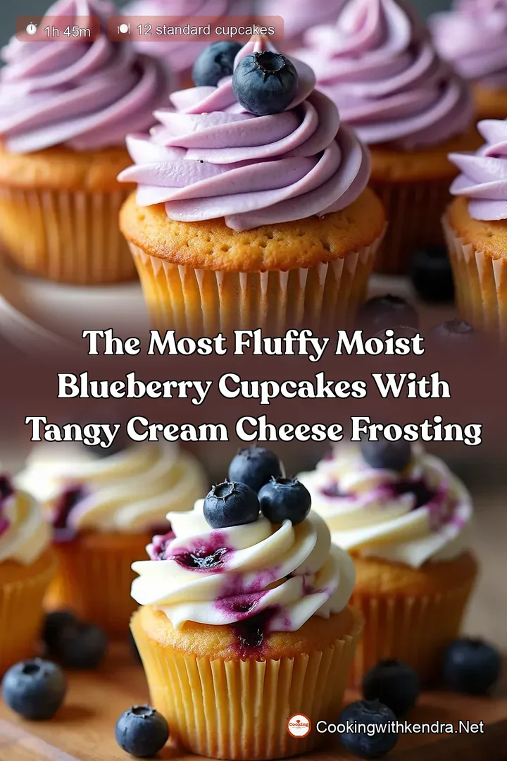 The Most Fluffy Moist Blueberry Cupcakes with Tangy Cream Cheese Frosting