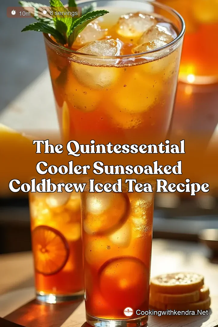 The Quintessential Cooler SunSoaked ColdBrew Iced Tea Recipe