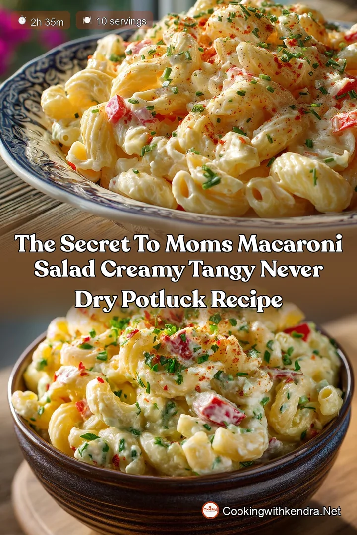 The Secret to Moms Macaroni Salad Creamy Tangy Never Dry Potluck Recipe