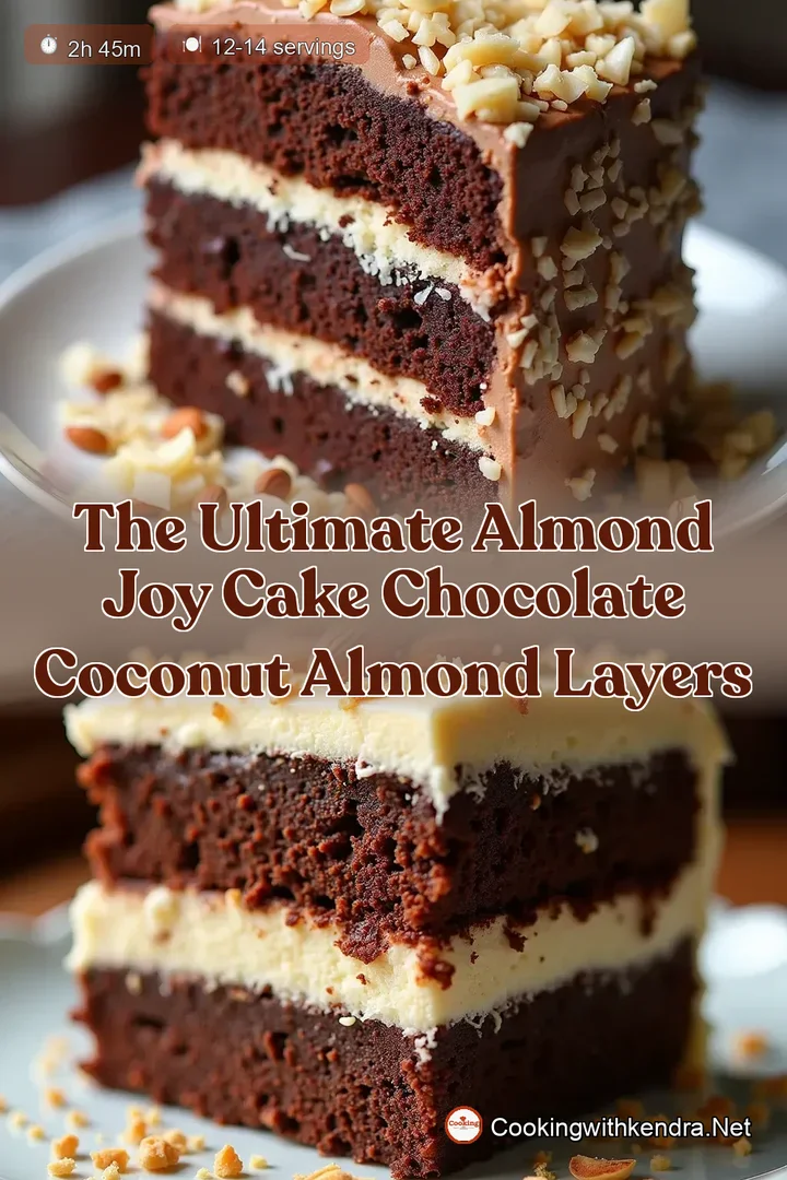 The Ultimate Almond Joy Cake Chocolate Coconut Almond Layers