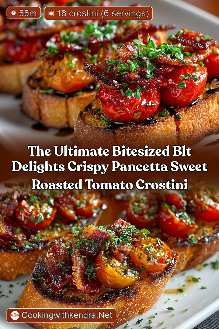 The Ultimate BiteSized BLT Delights Crispy Pancetta Sweet Roasted Tomato Crostini