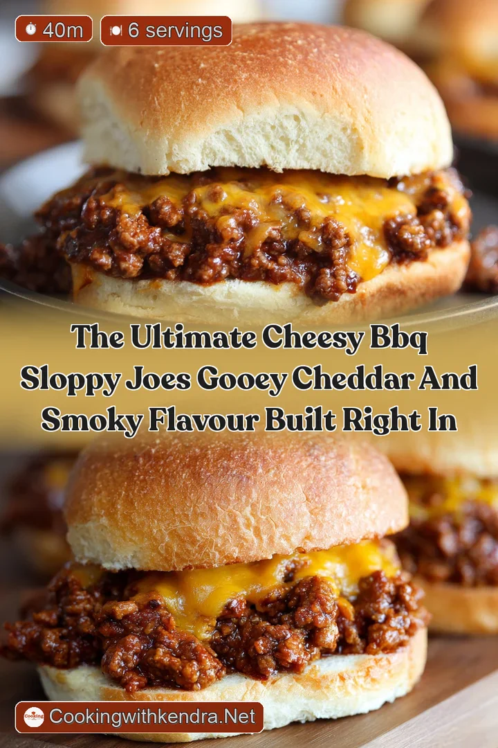 The ultimate Cheesy BBQ Sloppy Joes gooey cheddar and smoky flavour built right in