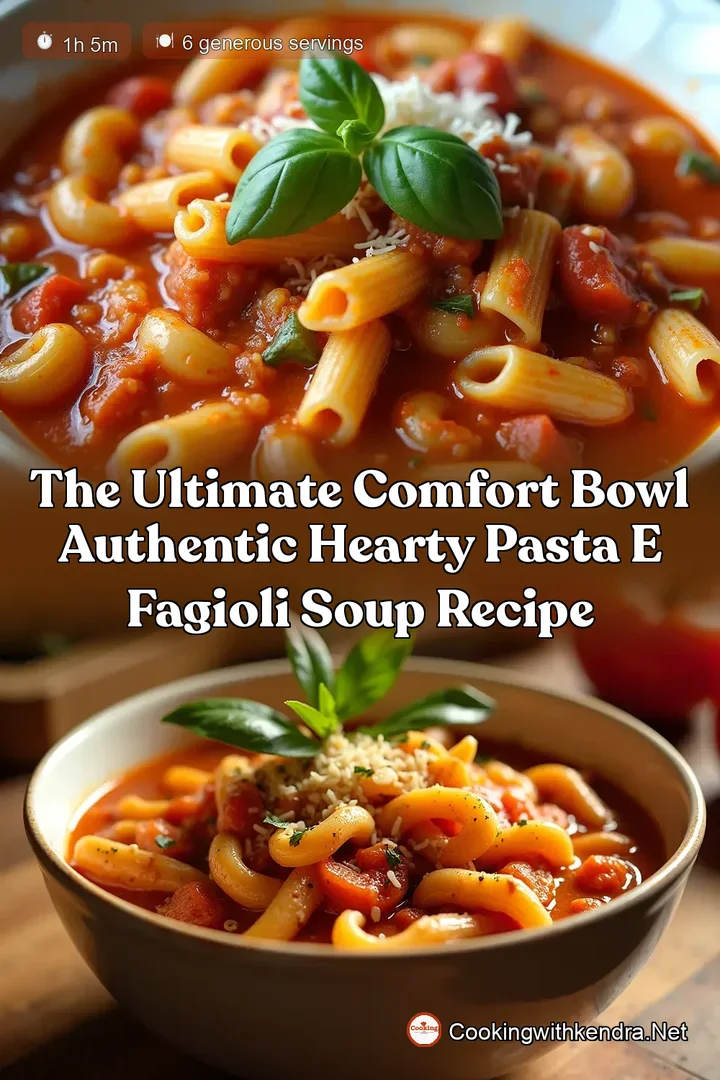 The Ultimate Comfort Bowl Authentic Hearty Pasta e Fagioli Soup Recipe