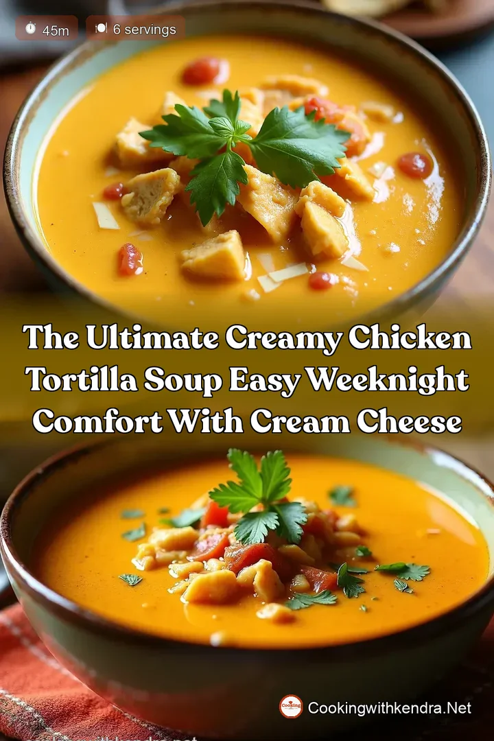 The Ultimate Creamy Chicken Tortilla Soup Easy Weeknight Comfort with Cream Cheese
