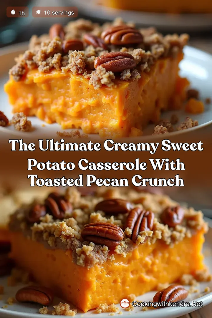 The Ultimate Creamy Sweet Potato Casserole with Toasted Pecan Crunch