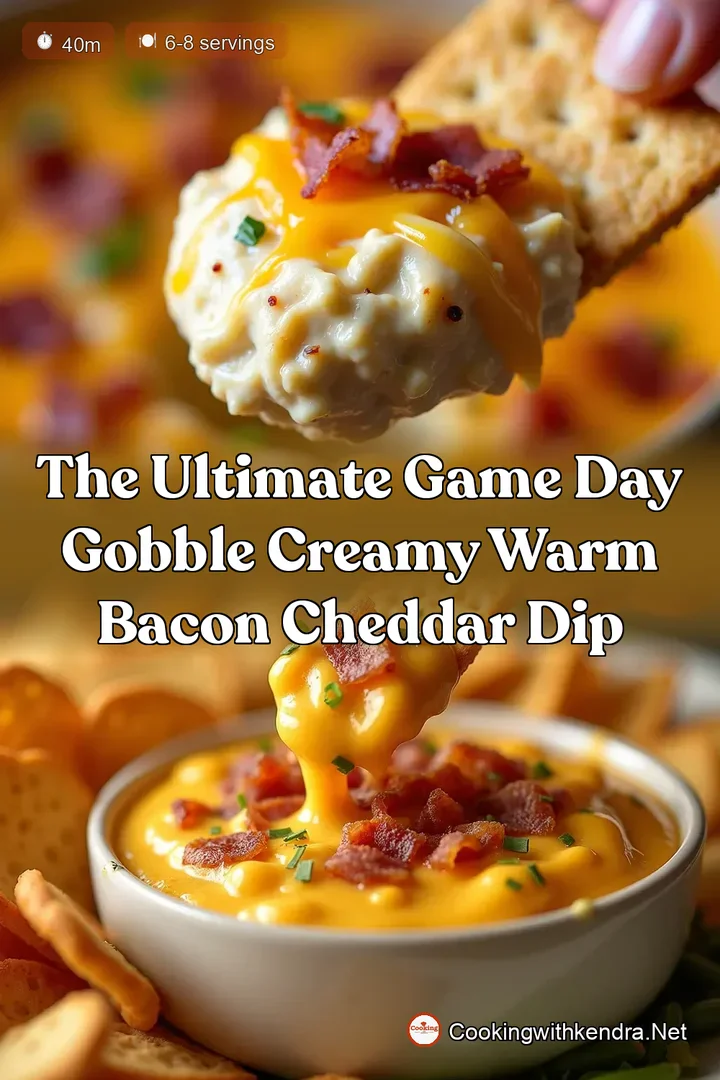 The Ultimate Game Day Gobble Creamy Warm Bacon Cheddar Dip