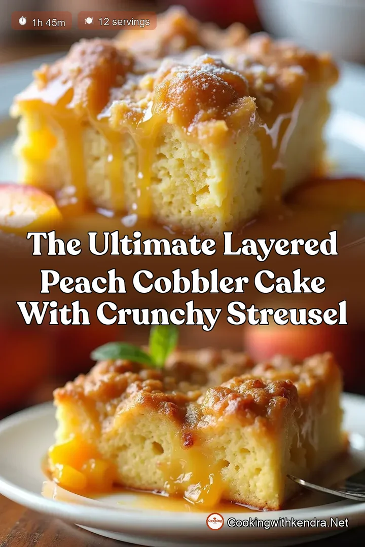The Ultimate Layered Peach Cobbler Cake With Crunchy Streusel