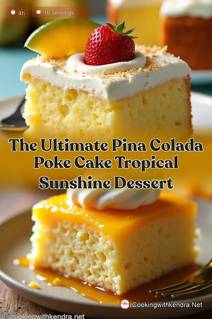 The Ultimate Pina Colada Poke Cake Tropical Sunshine Dessert
