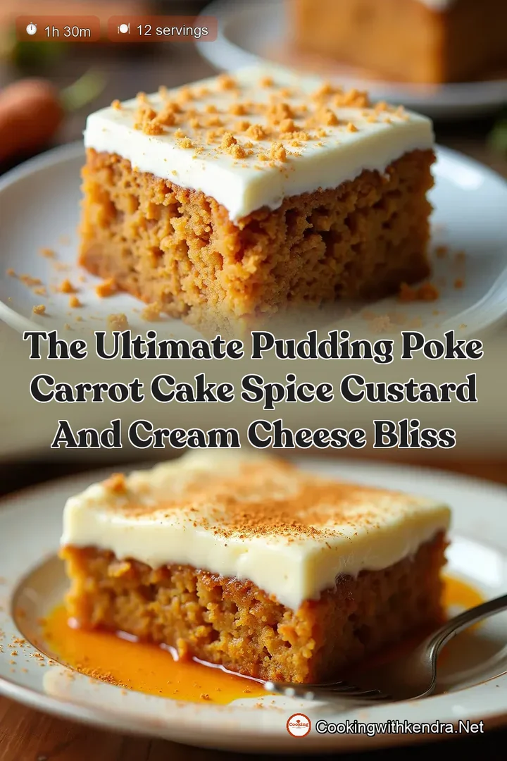 The Ultimate Pudding Poke Carrot Cake Spice Custard and Cream Cheese Bliss