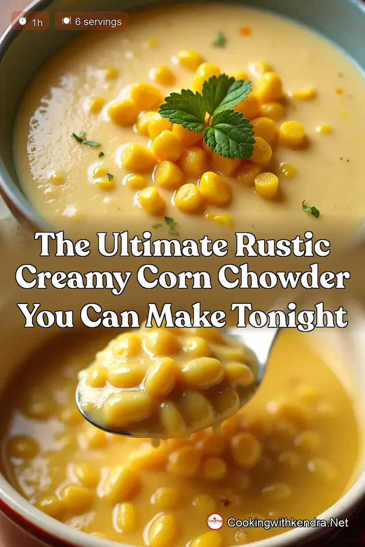 The Ultimate Rustic Creamy Corn Chowder You Can Make Tonight