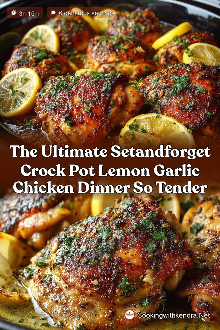 The Ultimate SetandForget Crock Pot Lemon Garlic Chicken Dinner So Tender