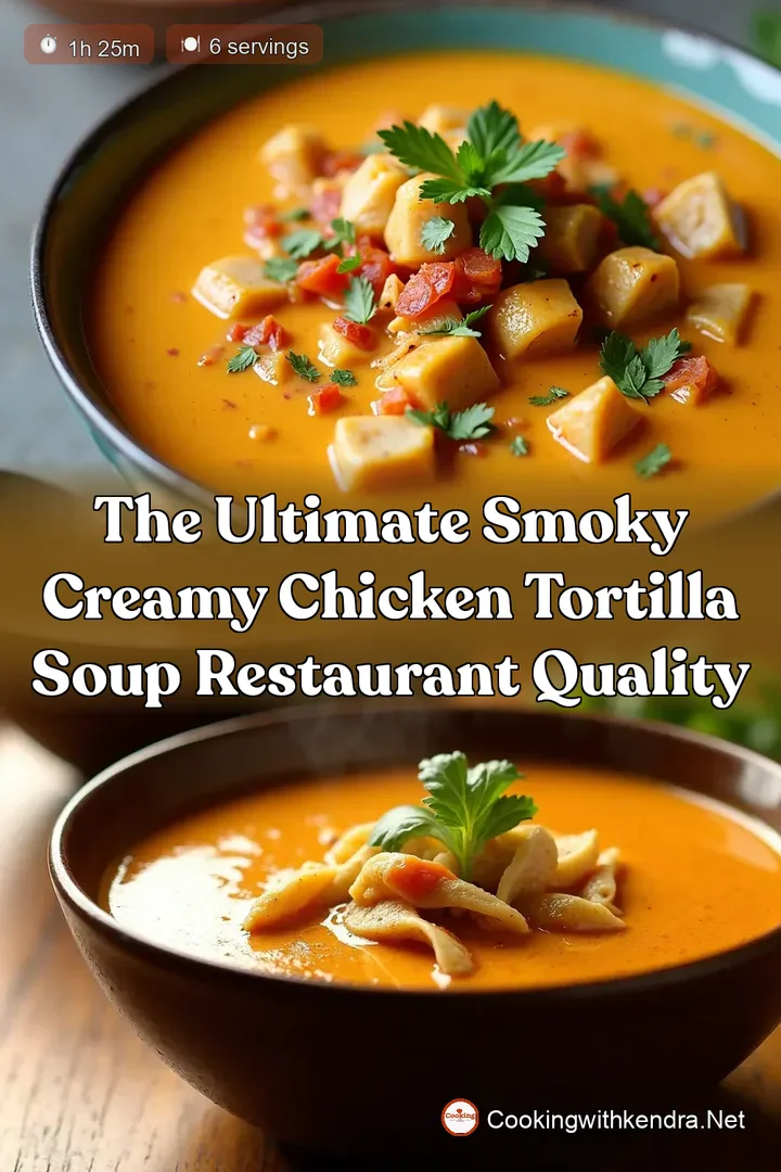 The Ultimate Smoky Creamy Chicken Tortilla Soup Restaurant Quality