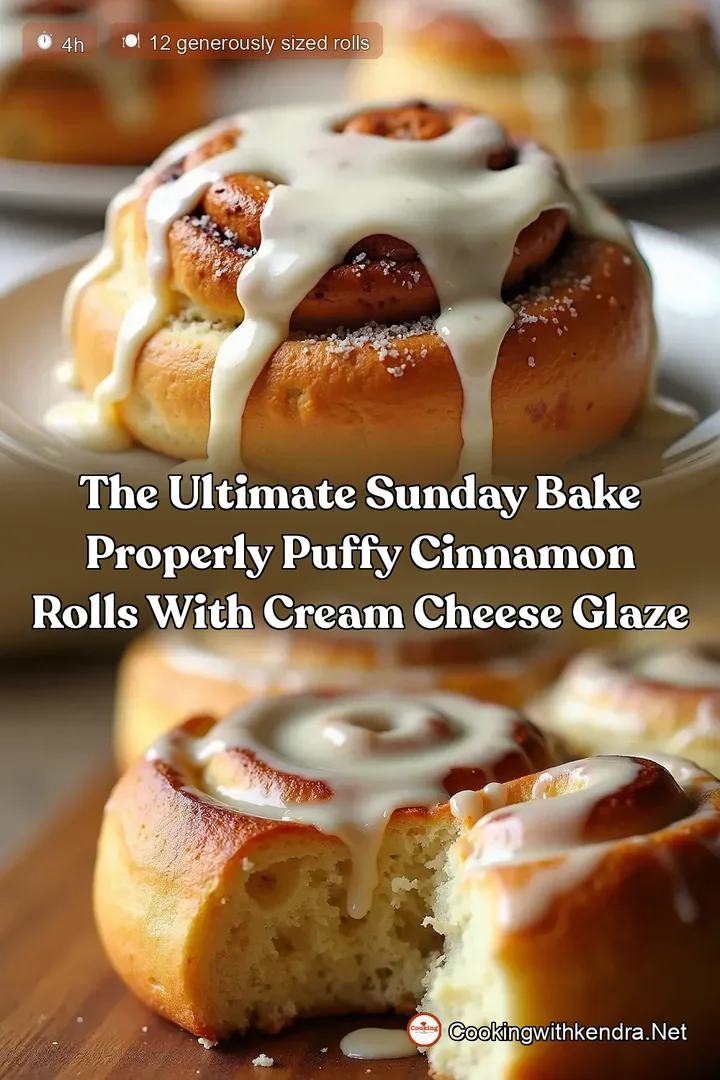 The Ultimate Sunday Bake Properly Puffy Cinnamon Rolls with Cream Cheese Glaze