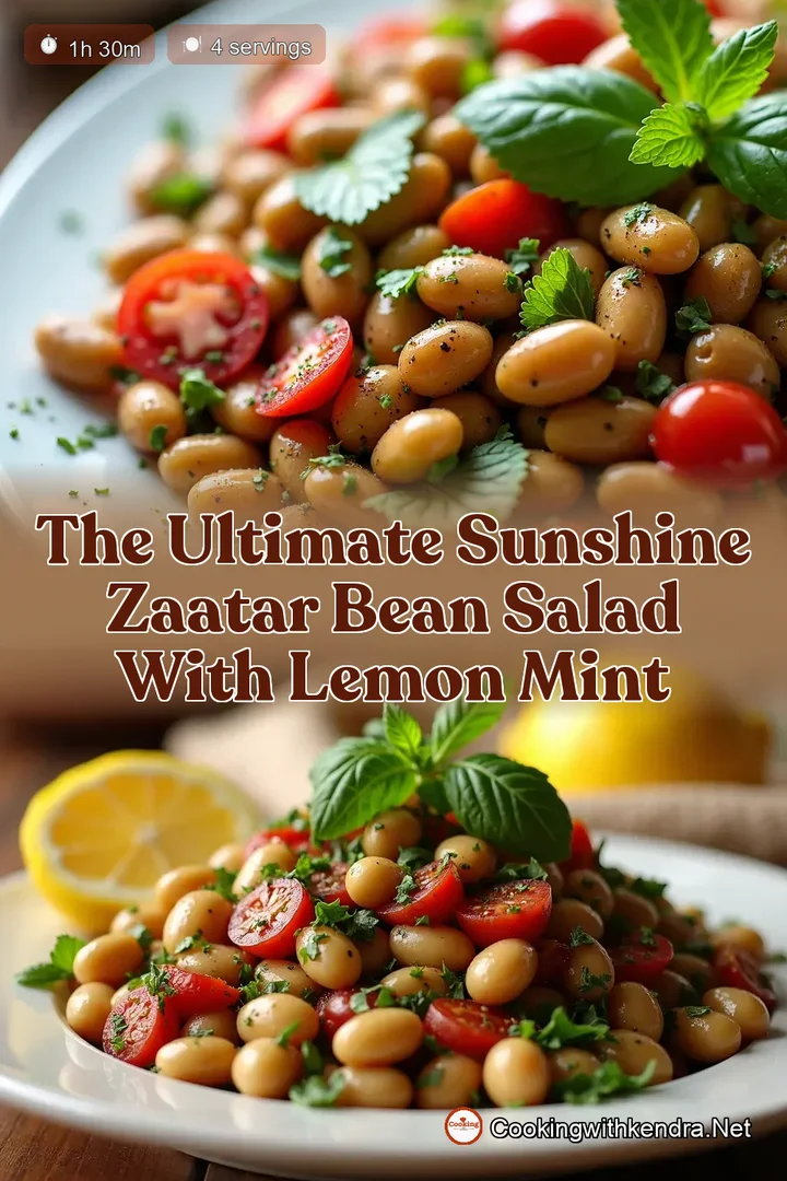 The Ultimate Sunshine Zaatar Bean Salad with Lemon Mint