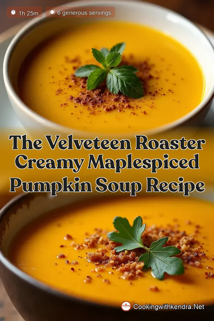 The Velveteen Roaster Creamy MapleSpiced Pumpkin Soup Recipe