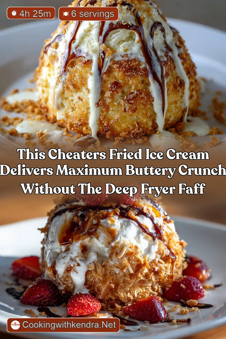 This Cheaters Fried Ice Cream delivers maximum buttery crunch without the deep fryer faff