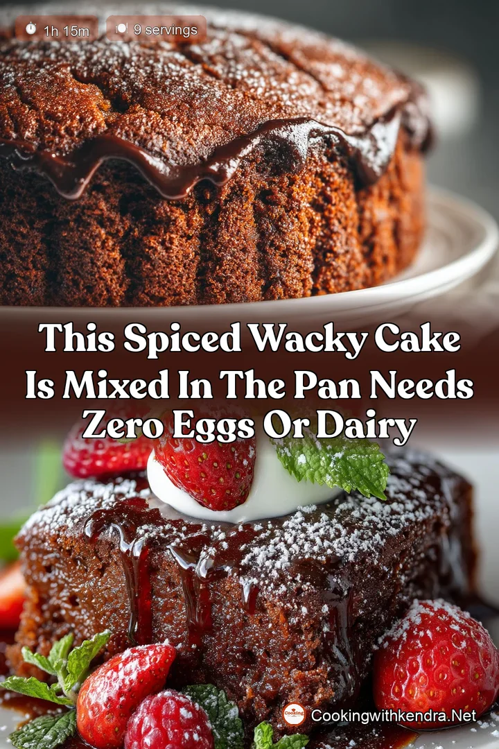 This Spiced Wacky Cake is Mixed in the Pan Needs Zero Eggs or Dairy