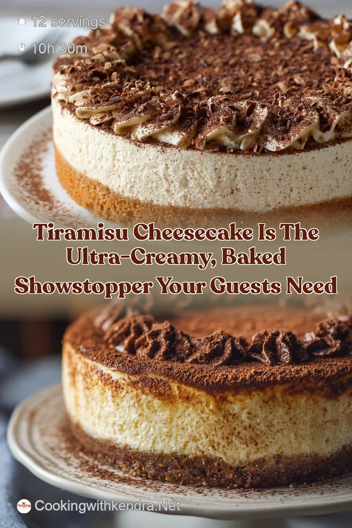 Tiramisu Cheesecake is the ultra-creamy baked showstopper your guests need