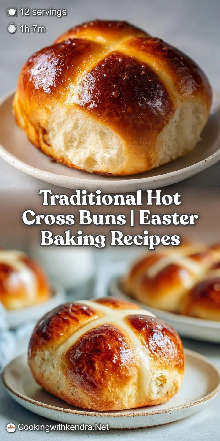 Close-up view of a warm, glistening hot cross bun, revealing its soft, textured interior and the fragrant spice within.