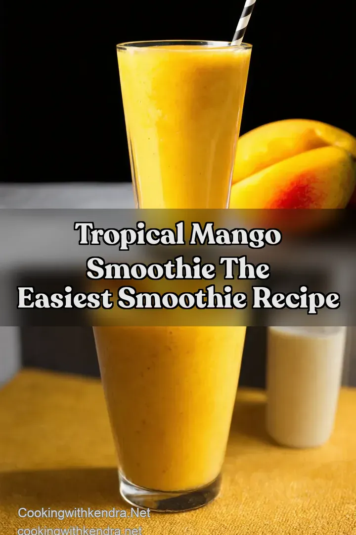 Tropical Mango Smoothie The Easiest Smoothie Recipe