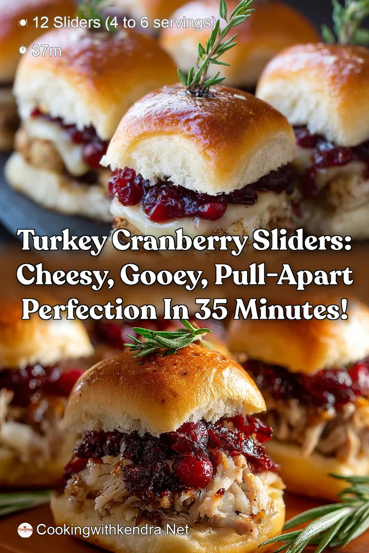 Turkey Cranberry Sliders: Cheesy gooey pull-apart perfection in 35 minutes!