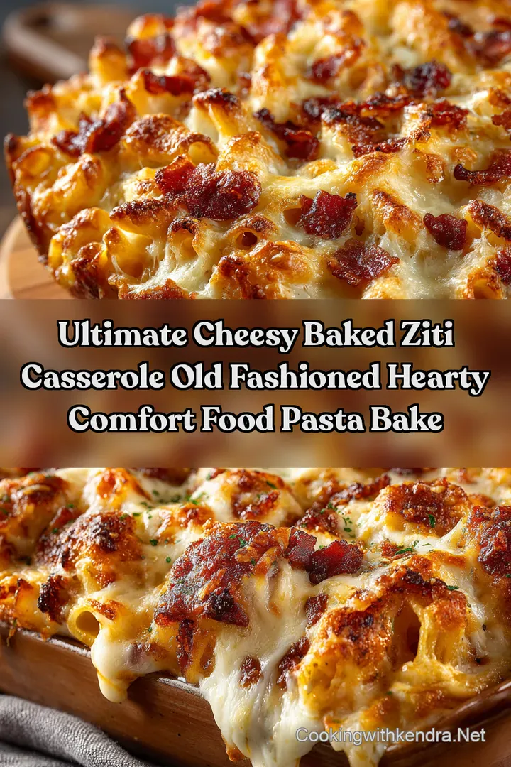 Ultimate Cheesy Baked Ziti Casserole Old Fashioned Hearty Comfort Food Pasta Bake